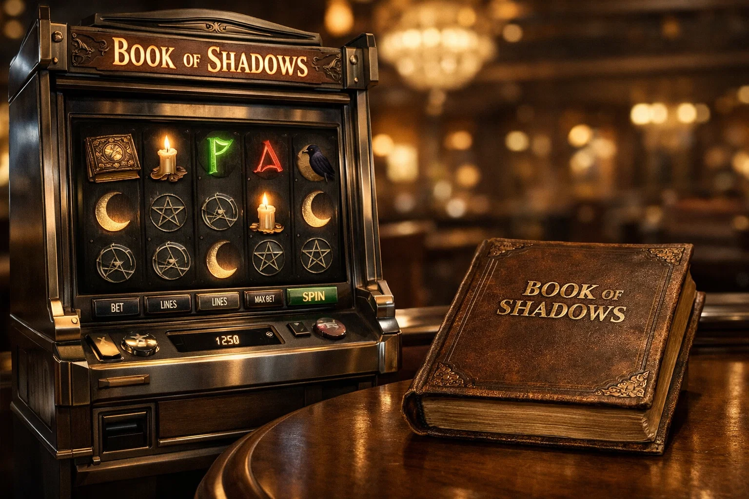 Book of Shadows slot symbol mystery.