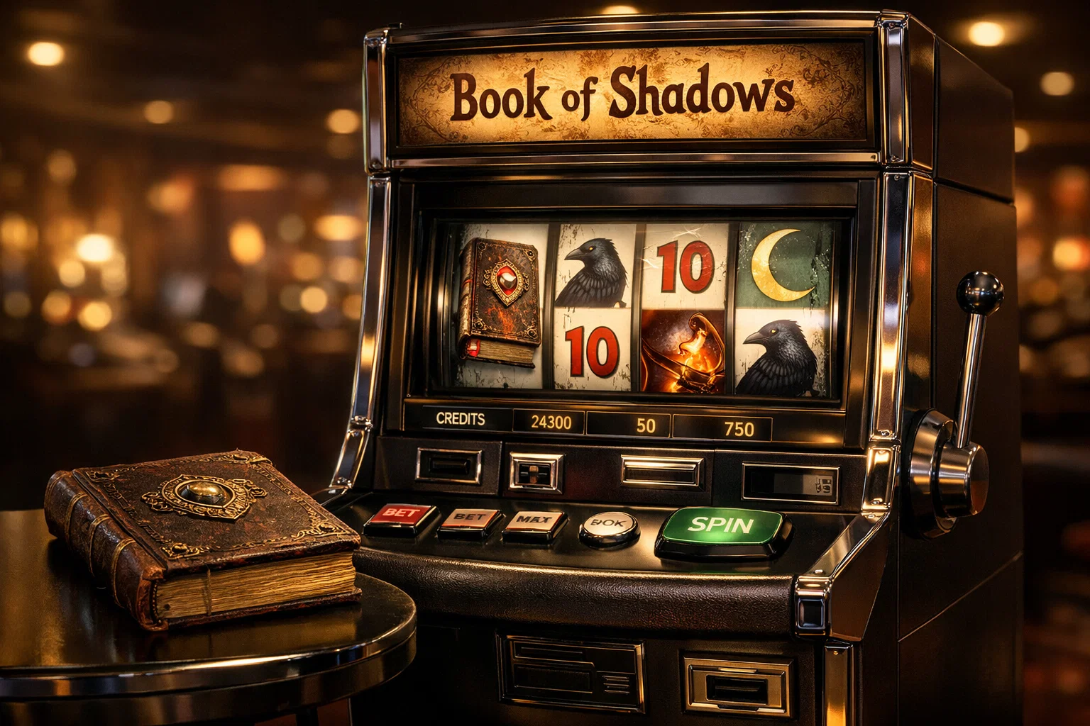 Player trying book of shadows demo slot free.